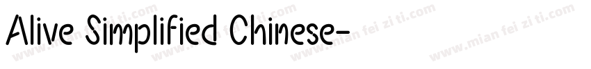 Alive Simplified Chinese字体转换